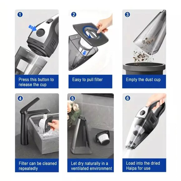 Portable Cordless Handheld Bag-Free Vacuum Cleaner - Picture 9 of 9